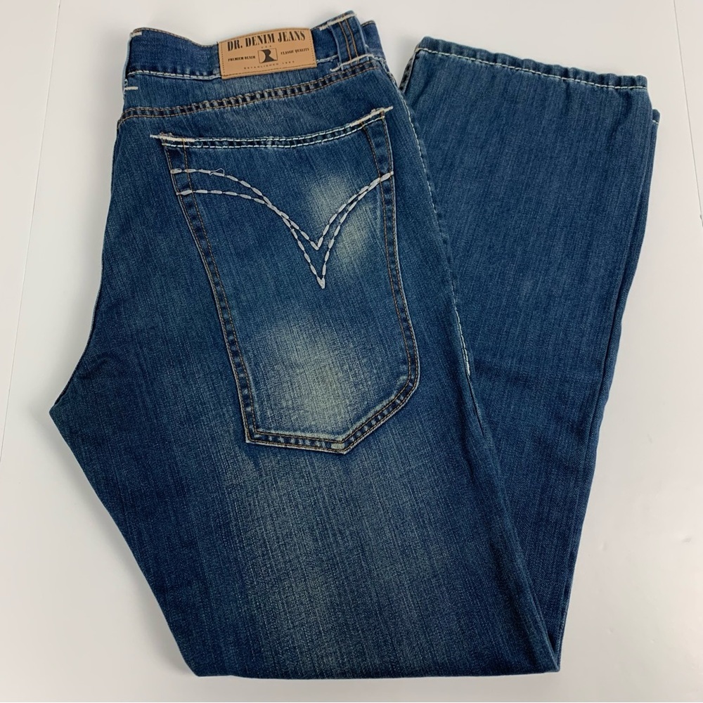 Vintage Y2k Dr. Denim Jeans Baggy Straight Leg Skater Hip Hop Pants Men’s Sz 40